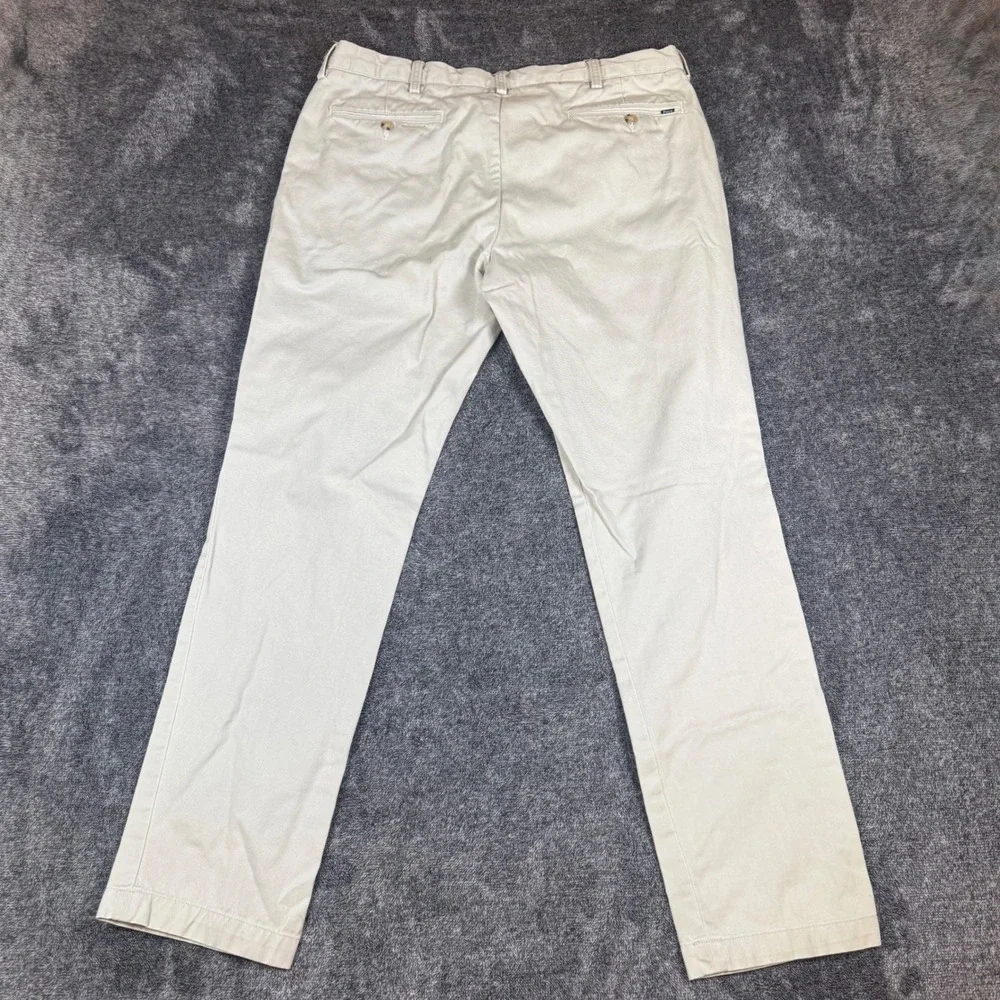 Polo Ralph Lauren Slim Fit Chino Pants Mens 36x32 Khaki Tan Cotton Trousers